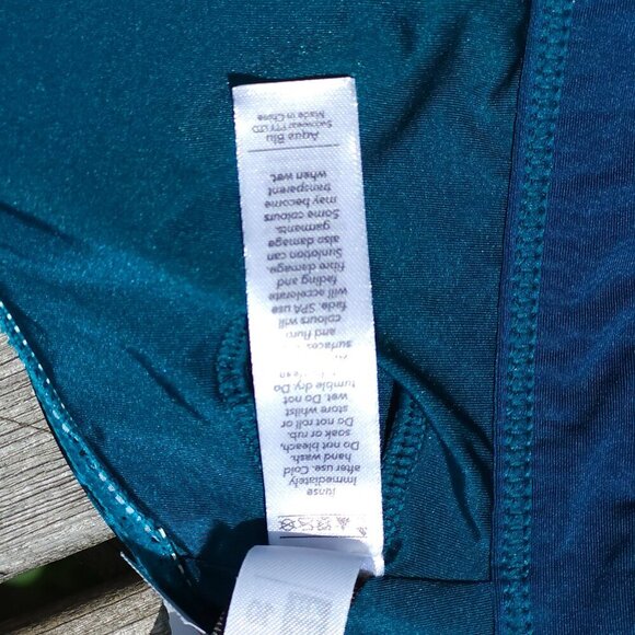 SEXY AQUA BLU Austrailia Peacock Ruffle Swim Top Women's Size 8 BNWT - Picture 6 of 15